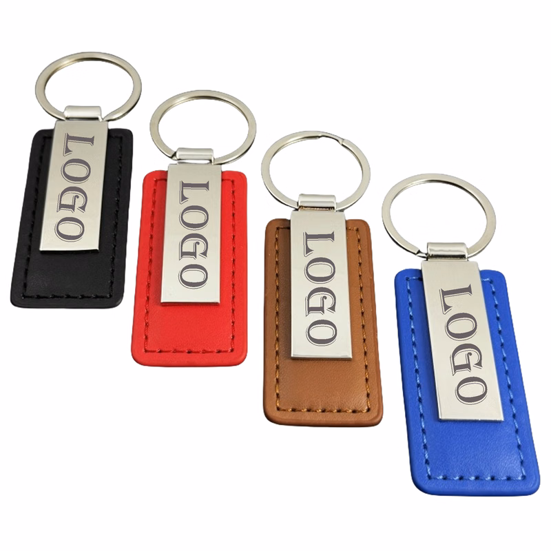 Zinc Alloy Keychain with Premium Faux Leather MOQ50