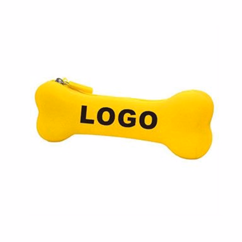 Silicone Bone Shape Pencil Coin Purse