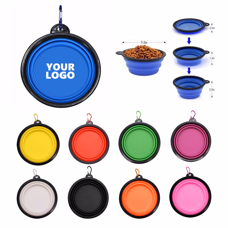 12 OZ Portable Travel Dog Bowl With Carabiner