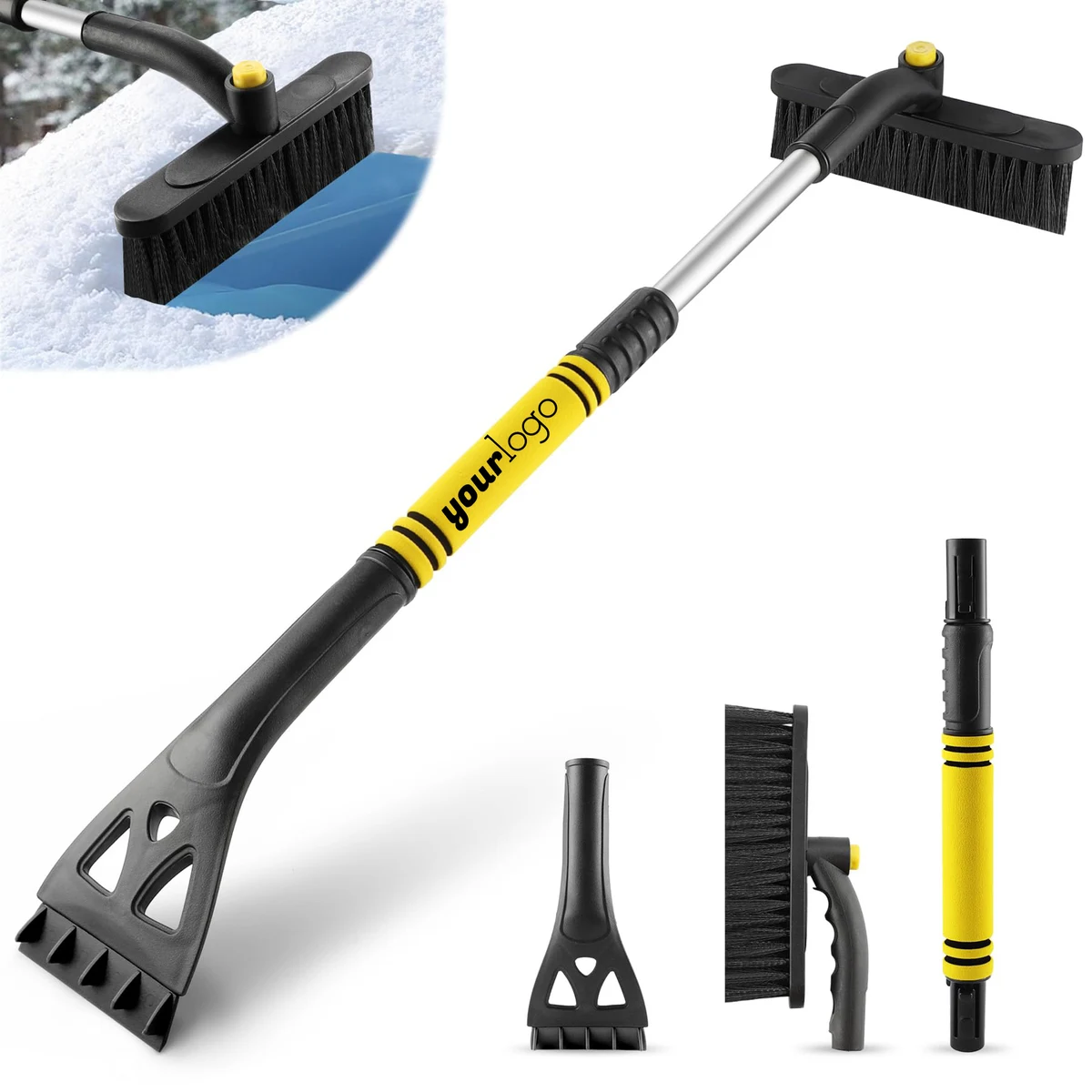 360?? Rotating Snow Brush with Extendable Ice Scraper Handle 1