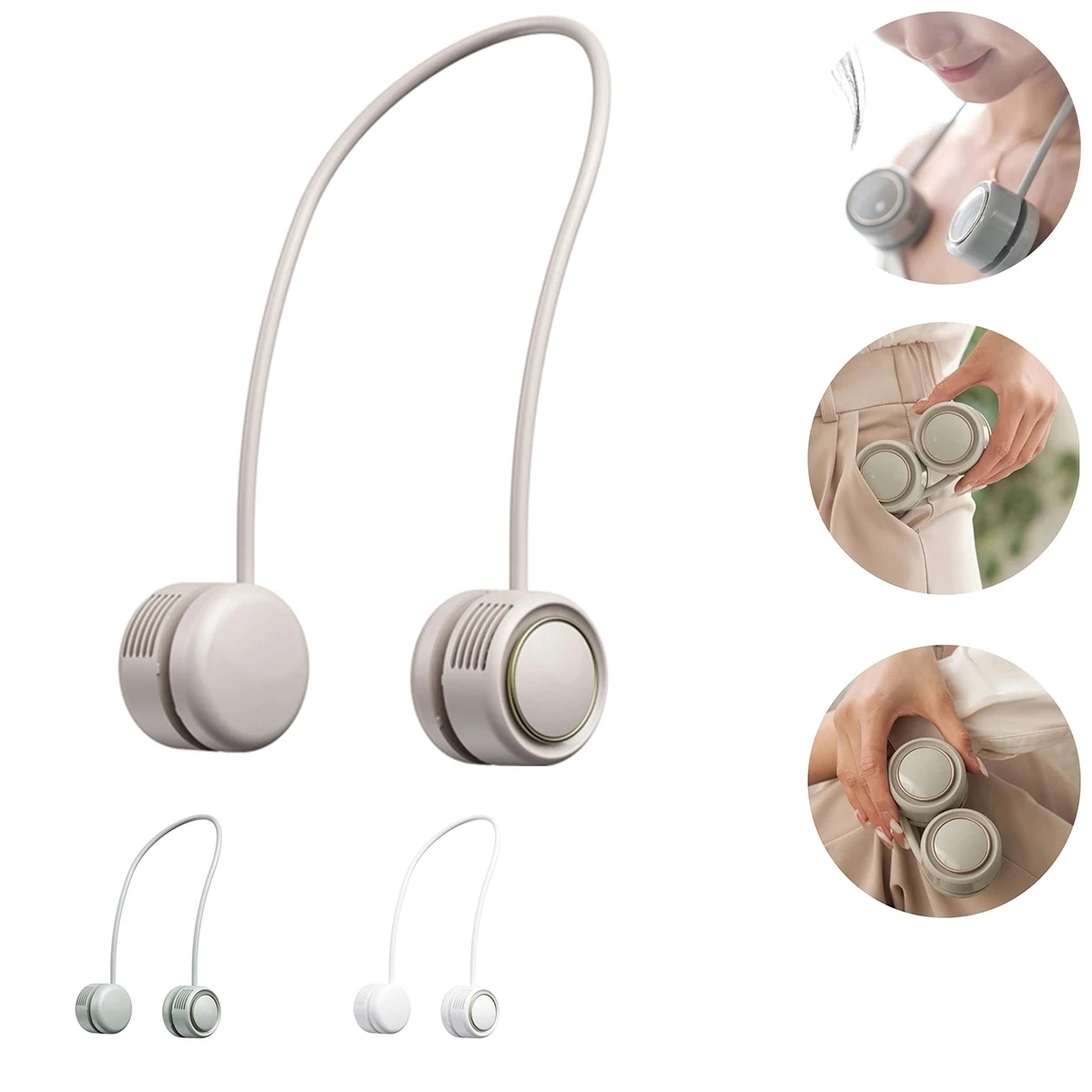 Portable Leafless Usb Charging Neck Fan 1
