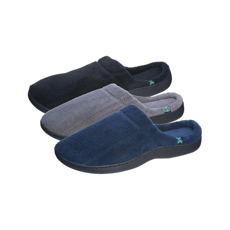 Men's Terry Memory Foam House Slippers Assorted S-2XL 1