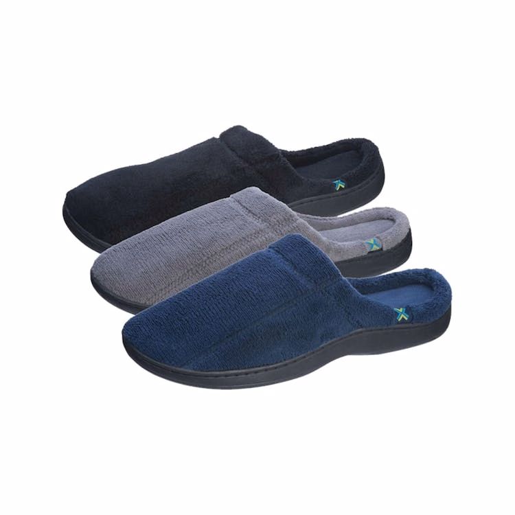 Men's Terry Memory Foam House Slippers Assorted S-2XL