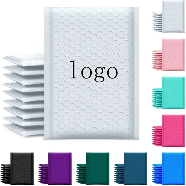 Custom Poly Bubble Mailer Padded Envelope 4.33 x 7.48 Inch — Branded Shipping Packaging 1