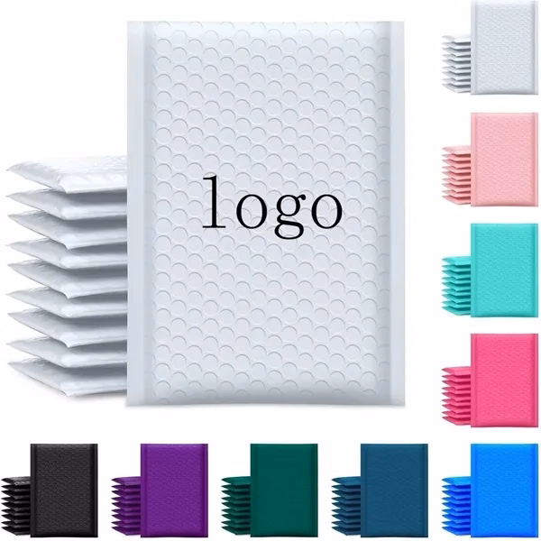 Custom Poly Bubble Mailer Padded Envelope 4.33 x 7.48 Inch — Branded Shipping Packaging