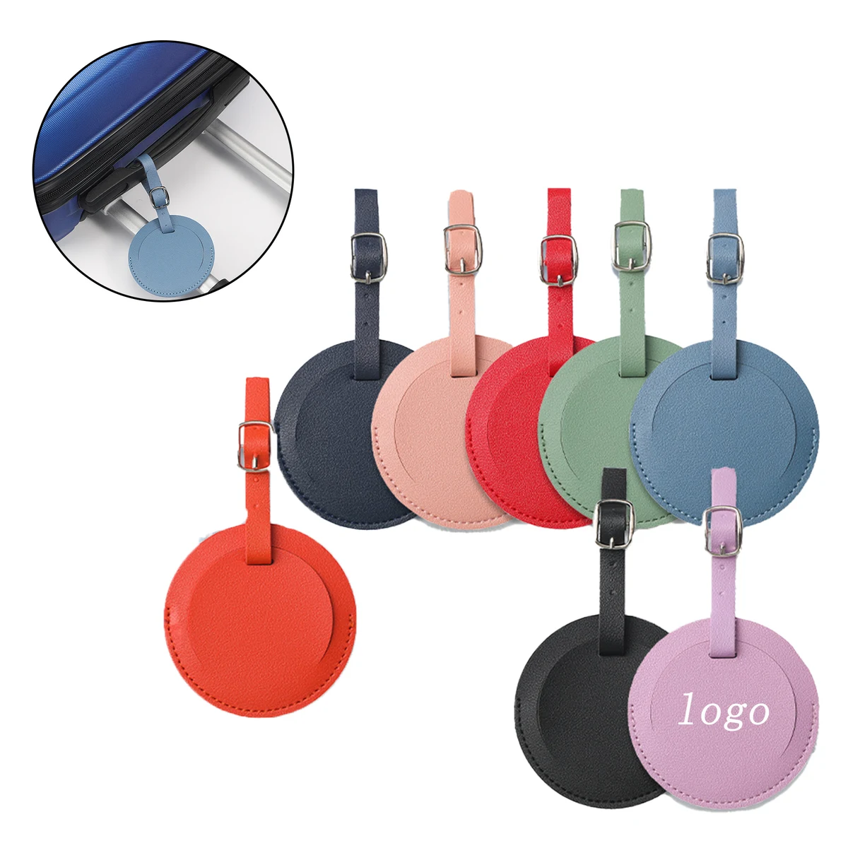 PU Leather Circular Custom Luggage Signboard 1