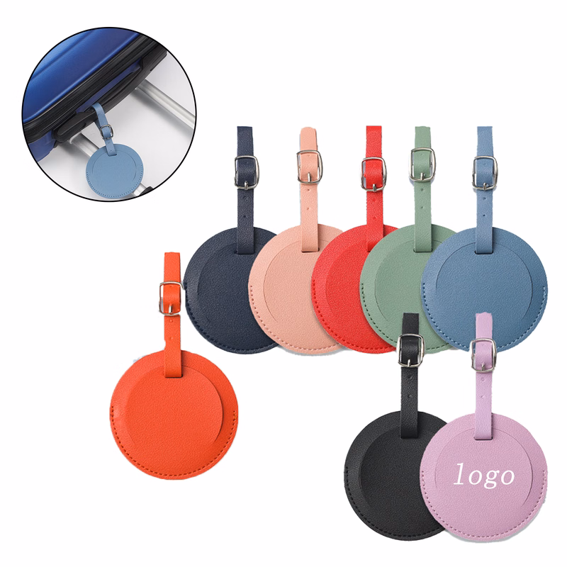 PU Leather Circular Custom Luggage Signboard