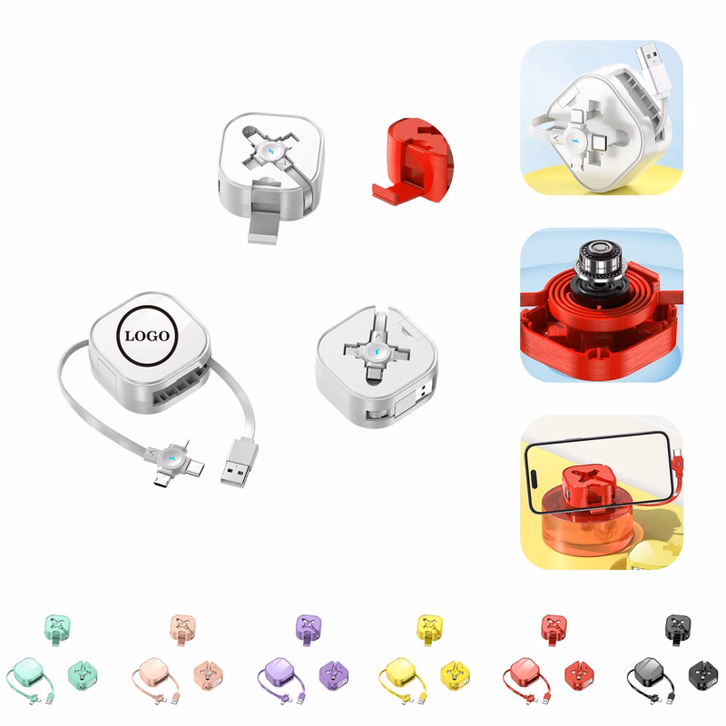5A Retractable 3-in-1 Multi Charger Cable