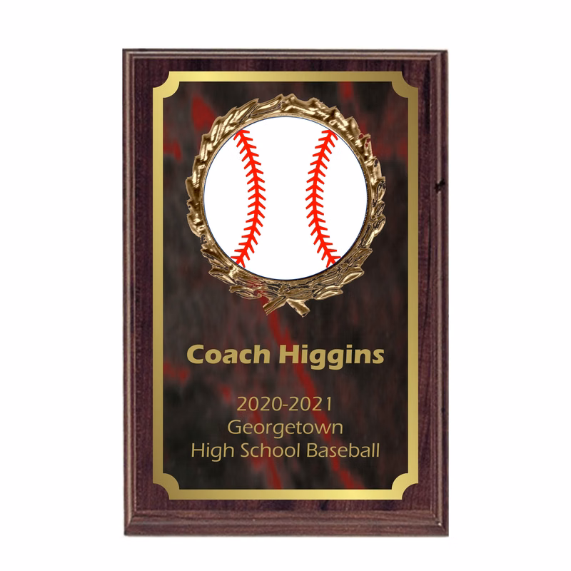 Plaque Mount On Simulated Walnut