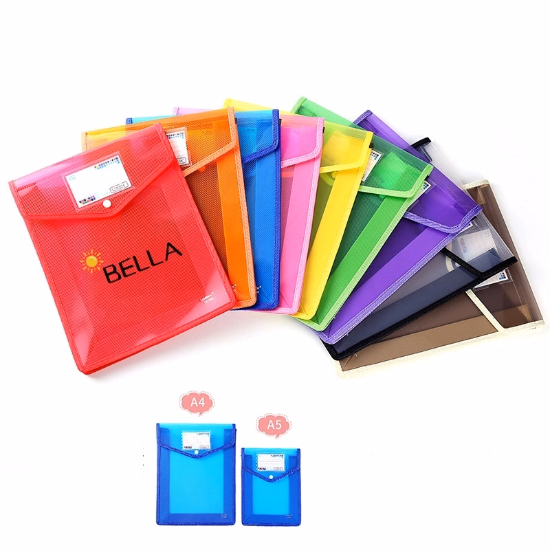 A4 Size Vertical Document Storage Bag With Snap Button
