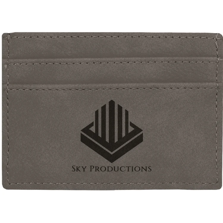 Gray Leatherette Wallet Clip 1