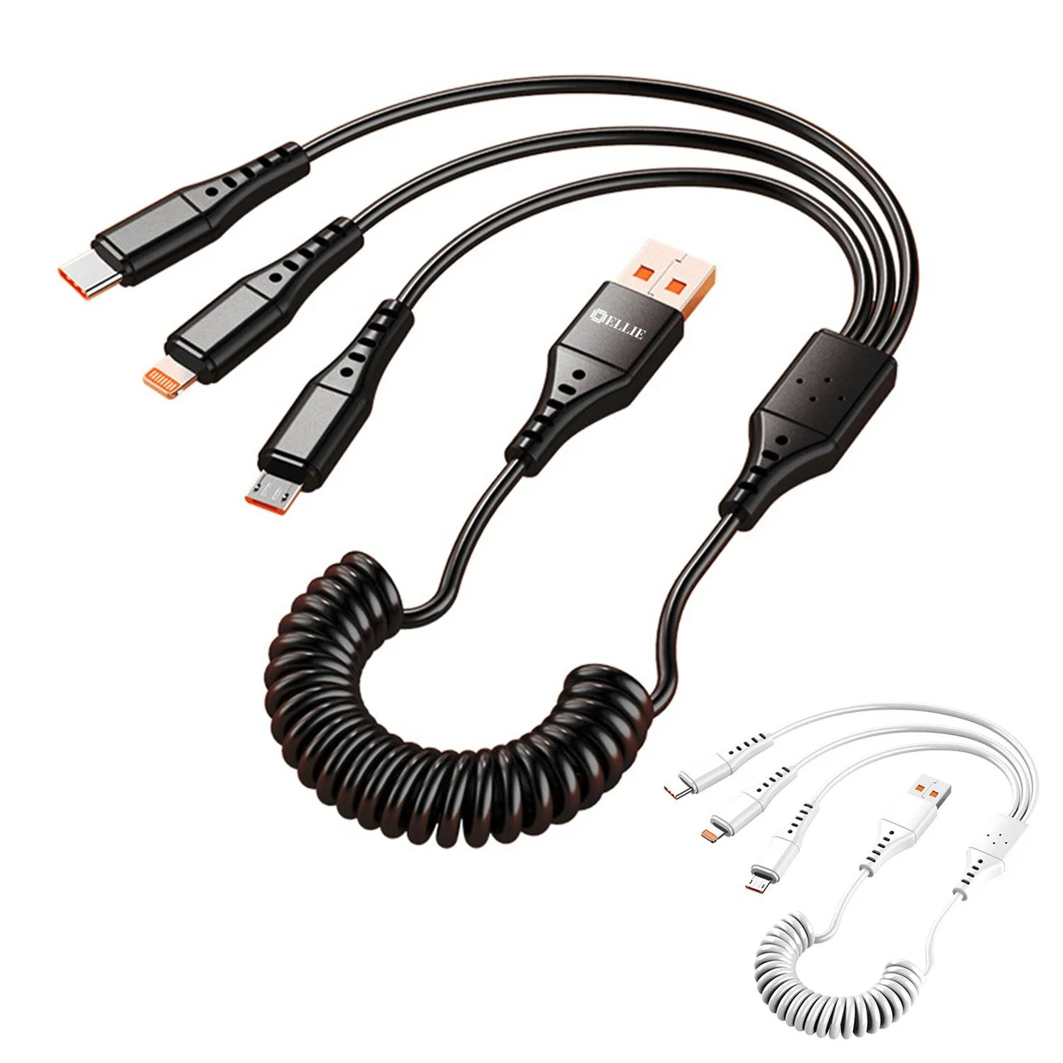 3 in 1 Spring Fast Charging Cable 1