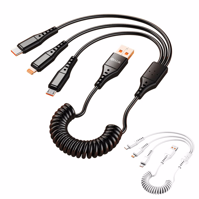 3 in 1 Spring Fast Charging Cable