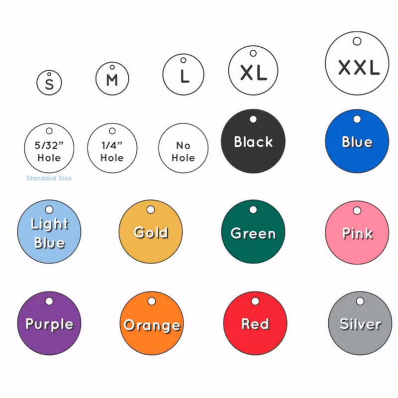 Circle Aluminum Tag - 100% MADE IN THE USA