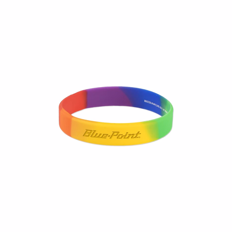 Debossed Rainbow Silicone Wristband