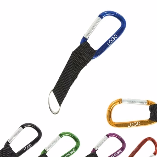 Small Carabiner with Strap