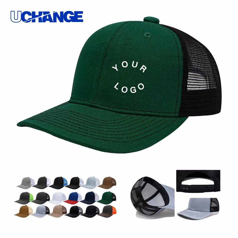 Cotton Polyester Trucker Hat Headwear with Mesh Back
