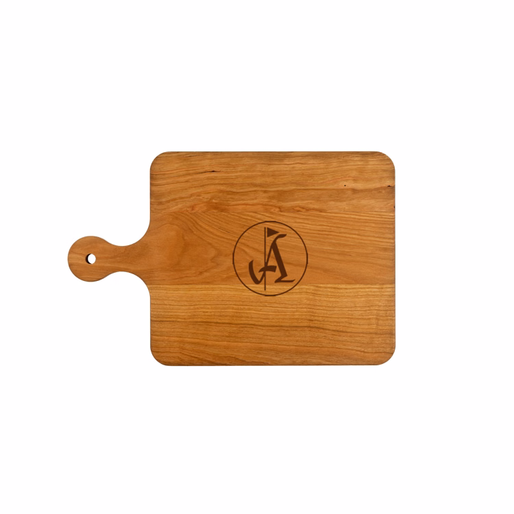 Cherry Cutting Board with Rounded Handle 16"x10-1/2"x3/4"
