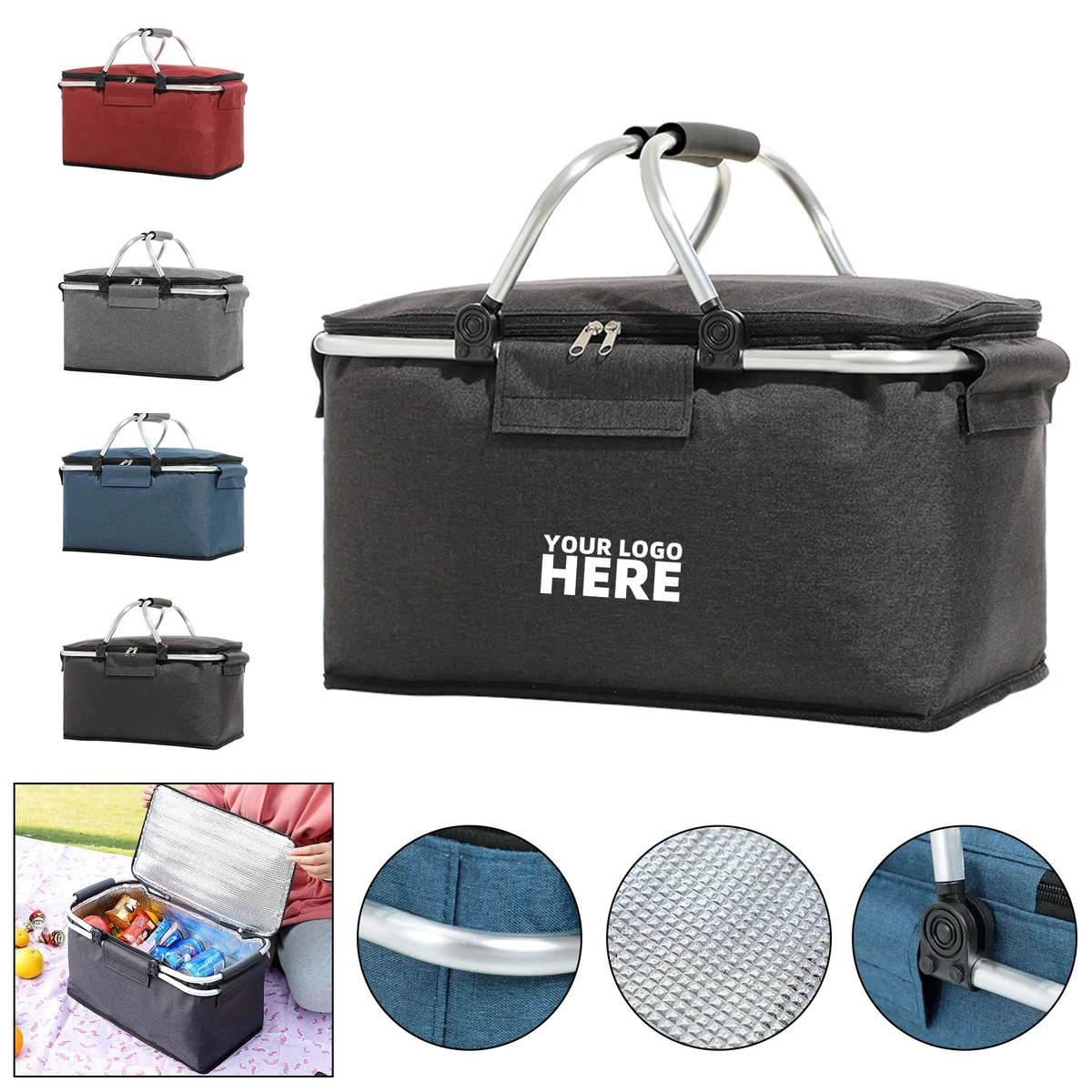 Cooler Bag Picnic Basket Foldable Insulated 1