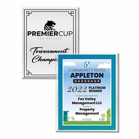 Plaque: 9x12 Clear Beveled Edge Acrylic w/High Def