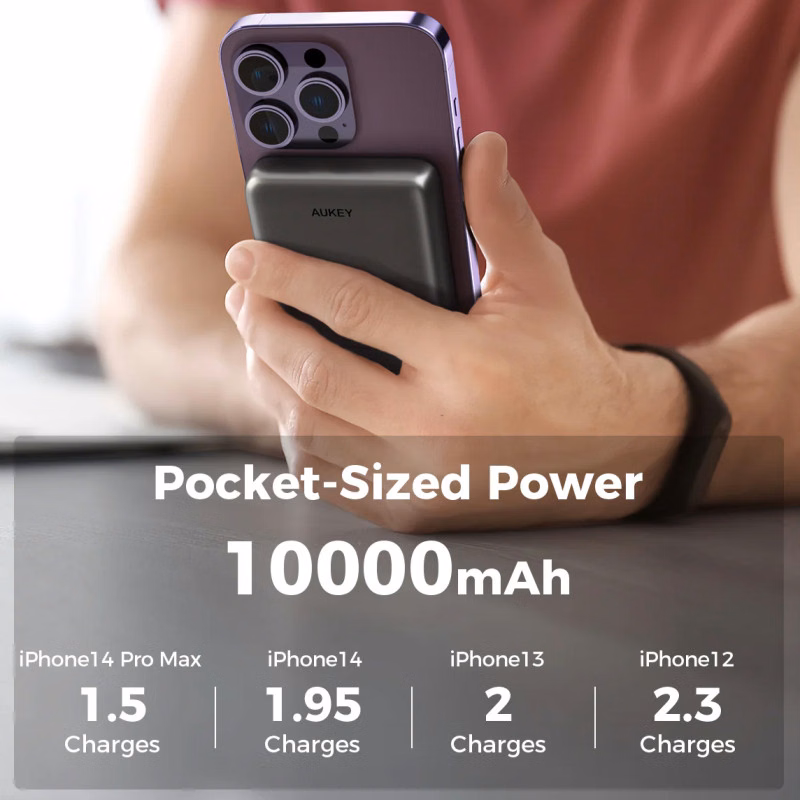 Aukey 10,000 mAh 30W MagSafe Power Bank