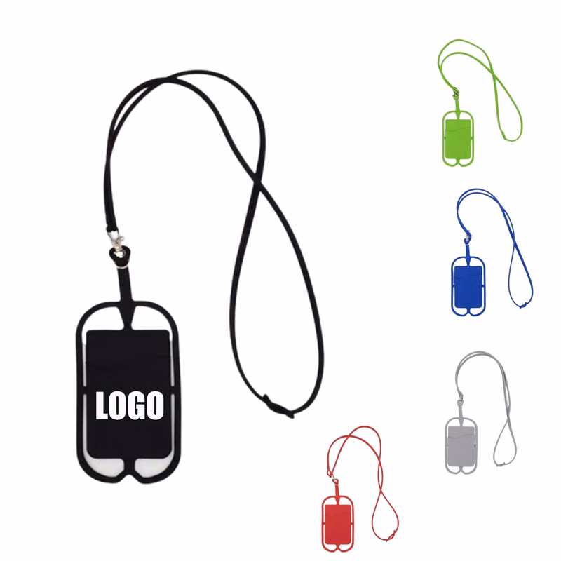 Flexible Phone Holder With Silicone Neck Strap MOQ 100PCS