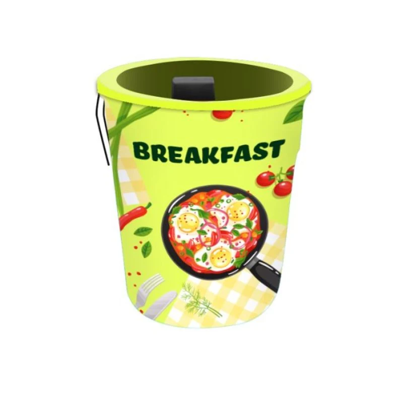 Breakfast Pre Printed advertising bin Fab-Can™ - Green 1