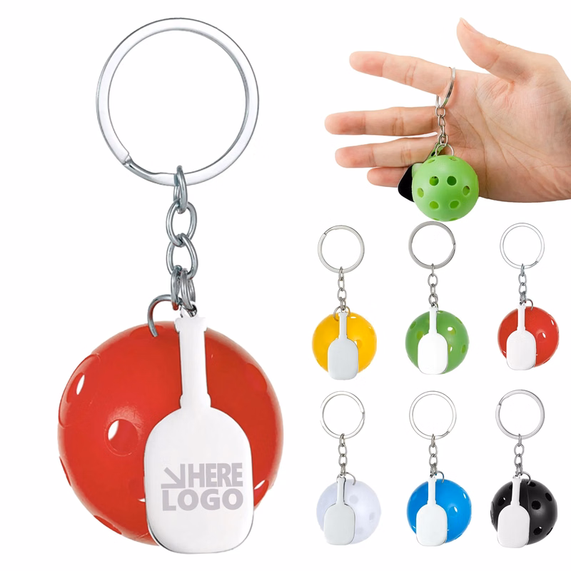MOQ 20 Pickleball Set Keychain Sports Theme