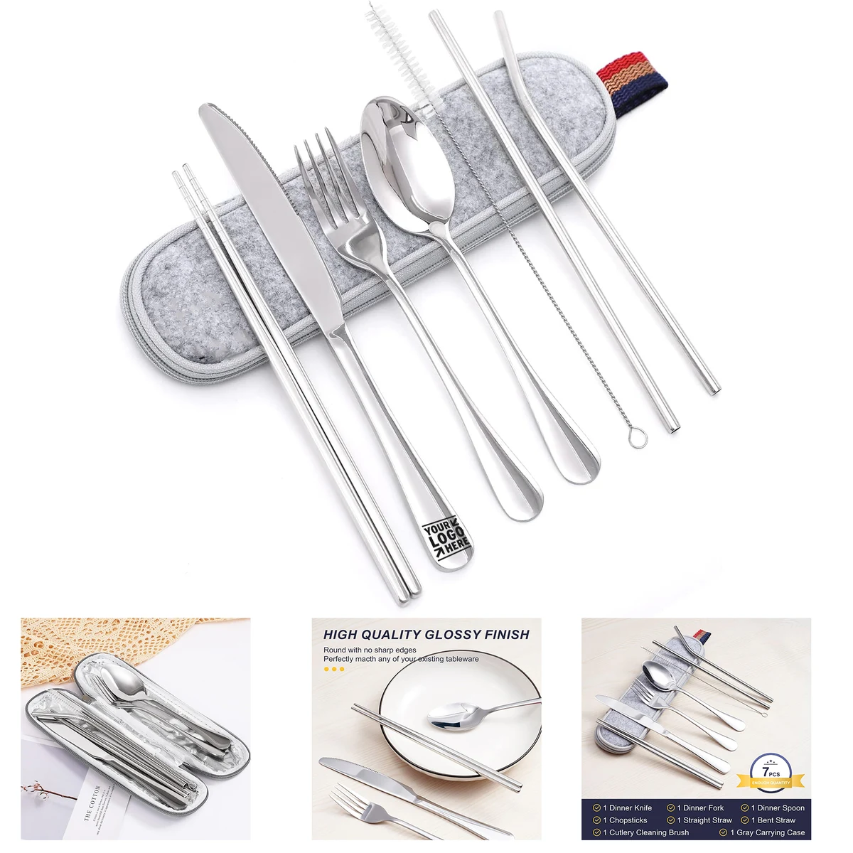 6.4 Oz 8 Pieces Stainless Steel Flatware Set 1