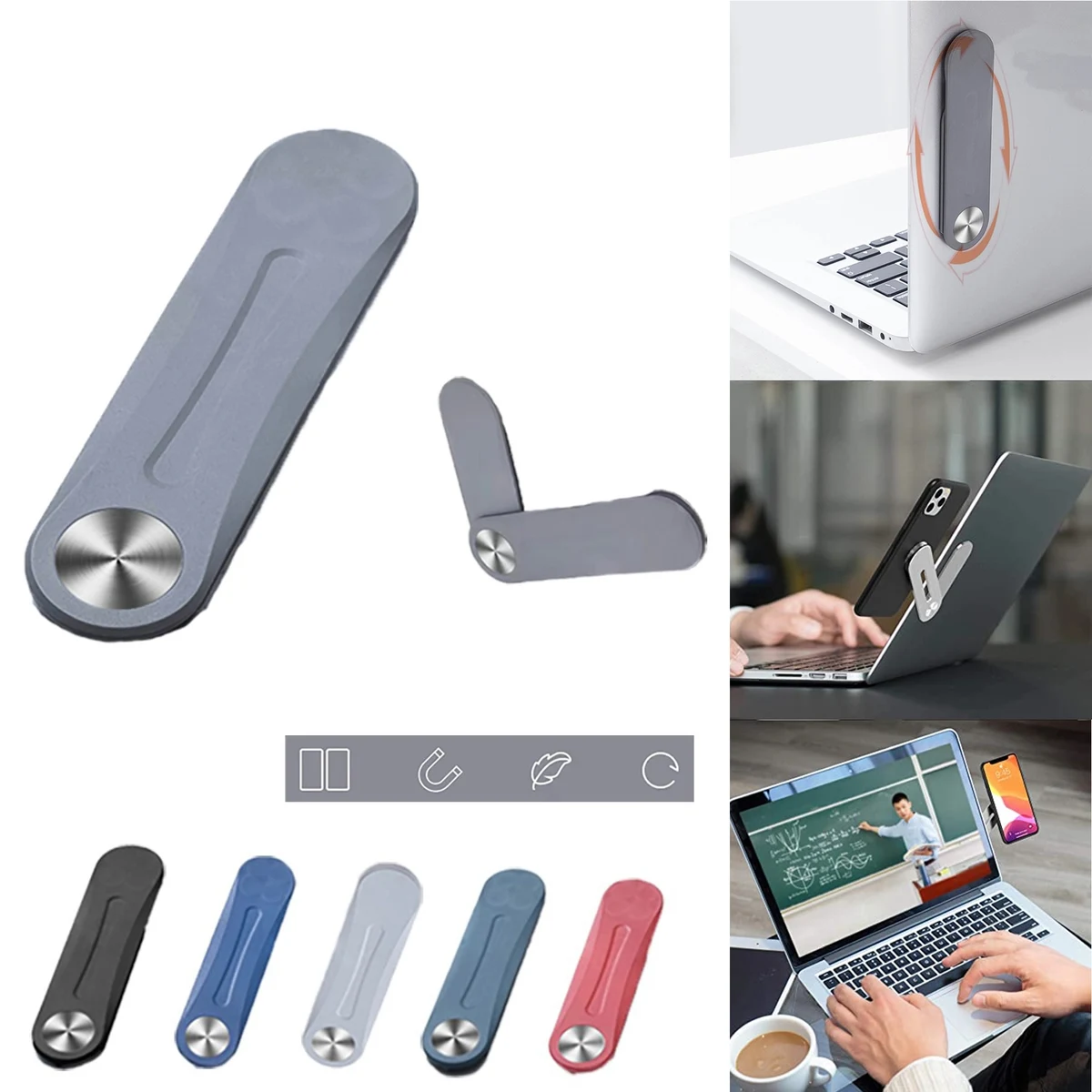 Magnetic Laptop Phone Holder 1