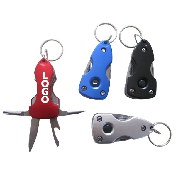 Mini Multi-Tool Keychain Knife with LED Light 1