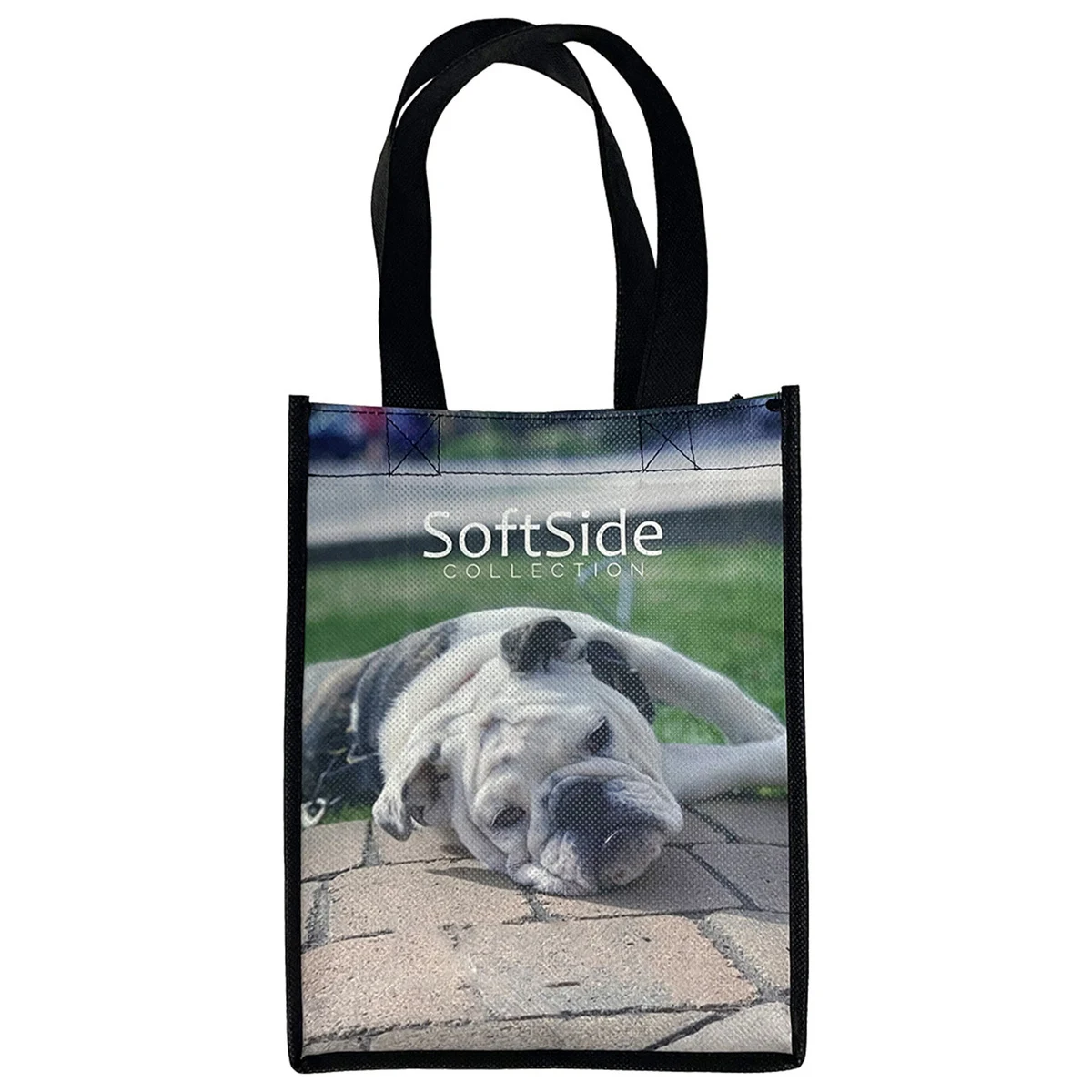 80G PET Tote Bag : 8" W x 10" H x 4" D 1