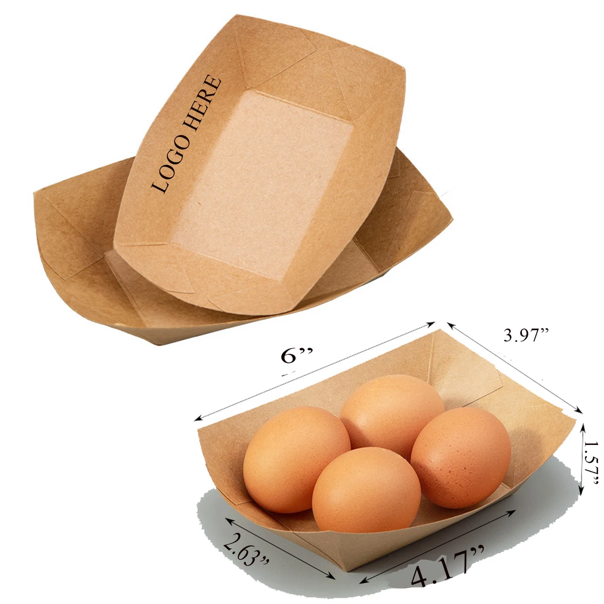 Food-grade Folding-free Kraft Paper Open Tray 1