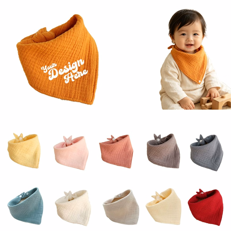 Premium Cotton Baby Bibs with Absorbent Drool Protection
