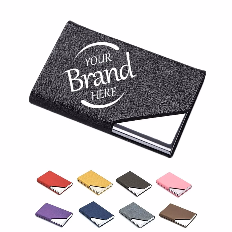 Stainless Steel Pu Leather Business Card Cases