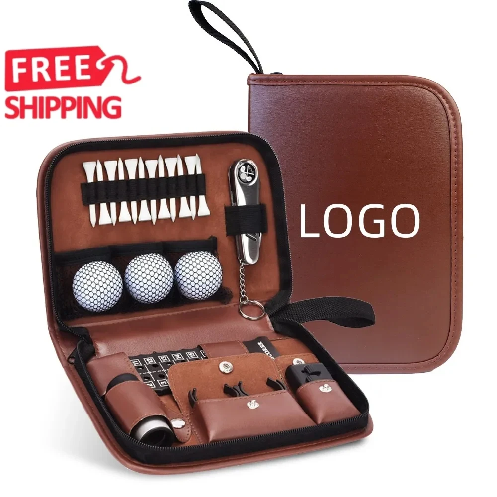 Custom Golf Gift Set Accessories Kit Leather Case 1