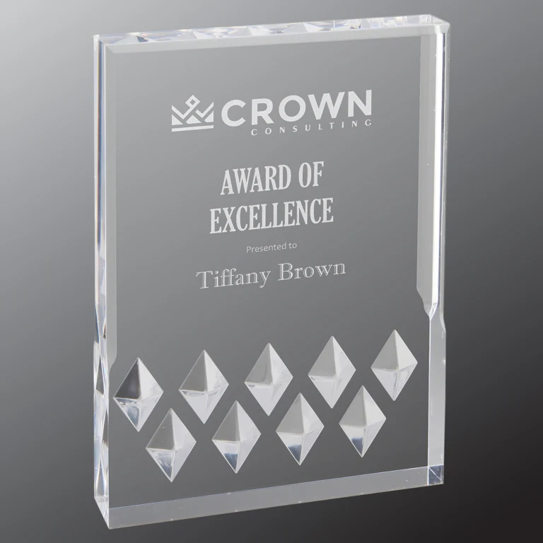 5" x 7" Silver Diamond Mirage Acrylic Award 1