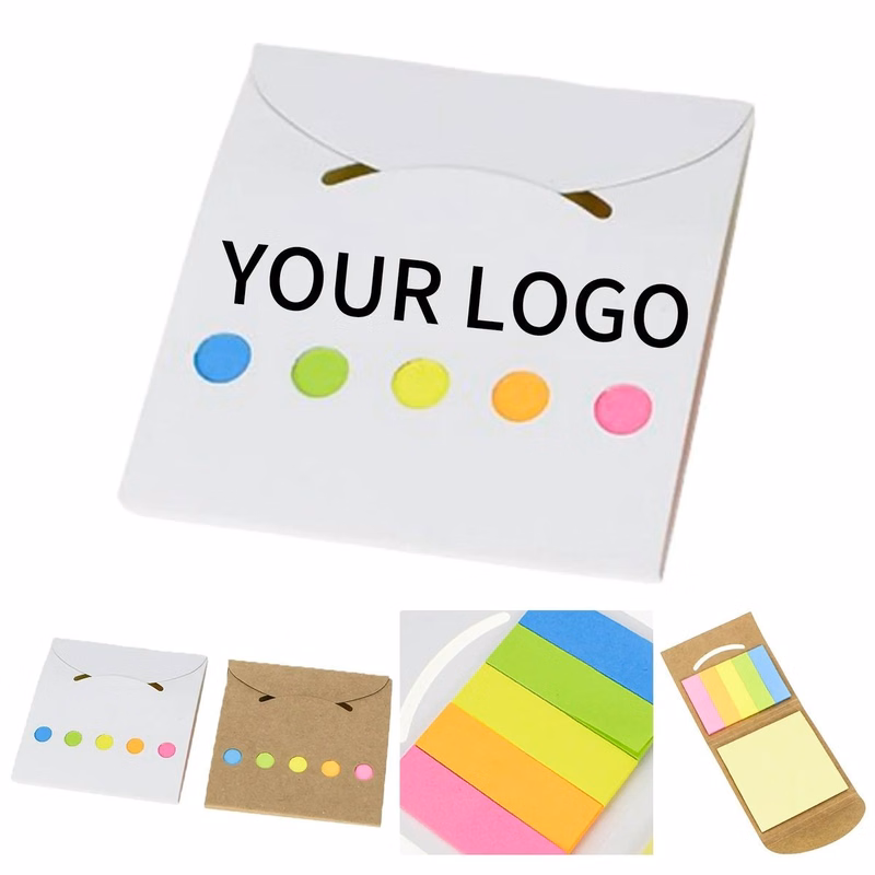 Compact Kraft Sticky Note Pad for Work and Travel