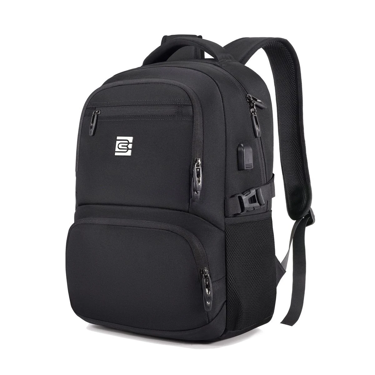 Slim Travel Laptop Backpack w/ USB Charging Port Waterproof College Computer Bag Fits 15.6'' Laptop 1