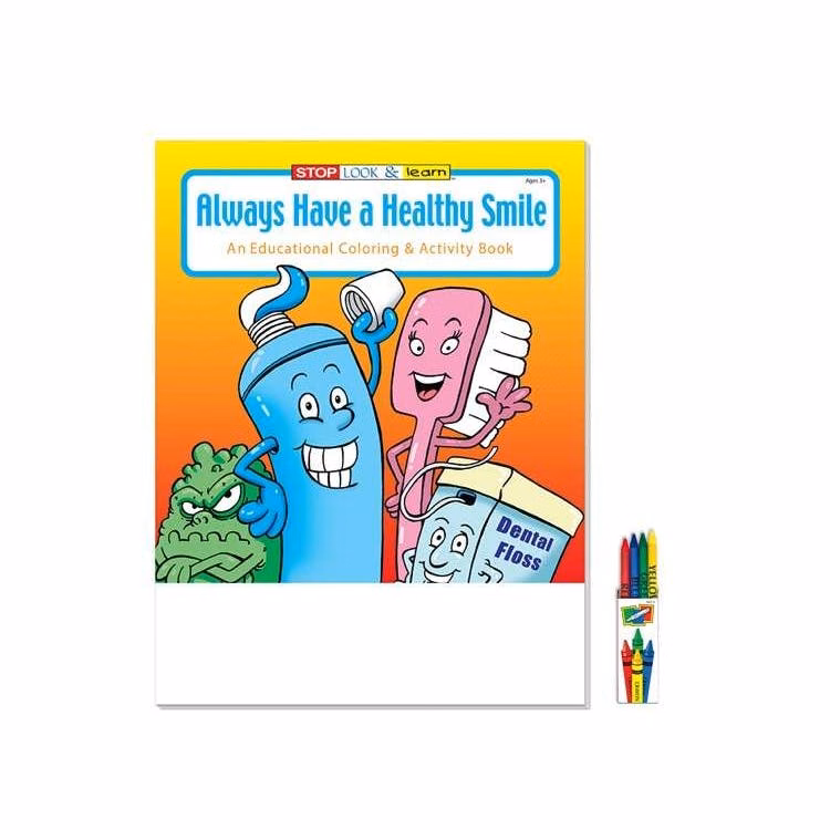 Always Have a Healthy Smile Coloring & Activity Book with Crayons