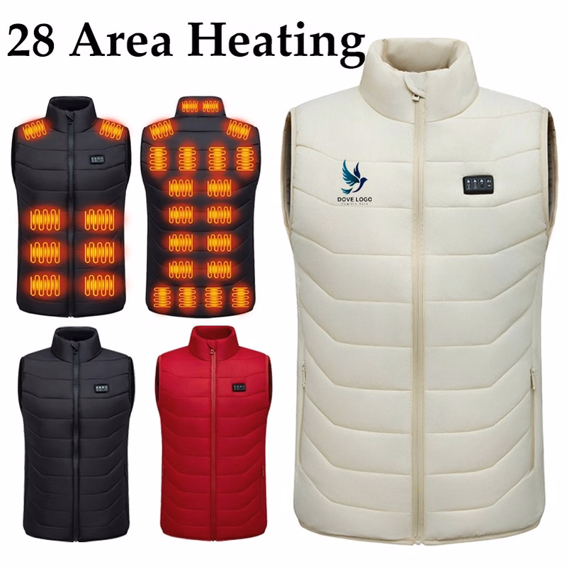 28 Area Unisex Thermal Collar Sleeveless Jacket Heated Vest