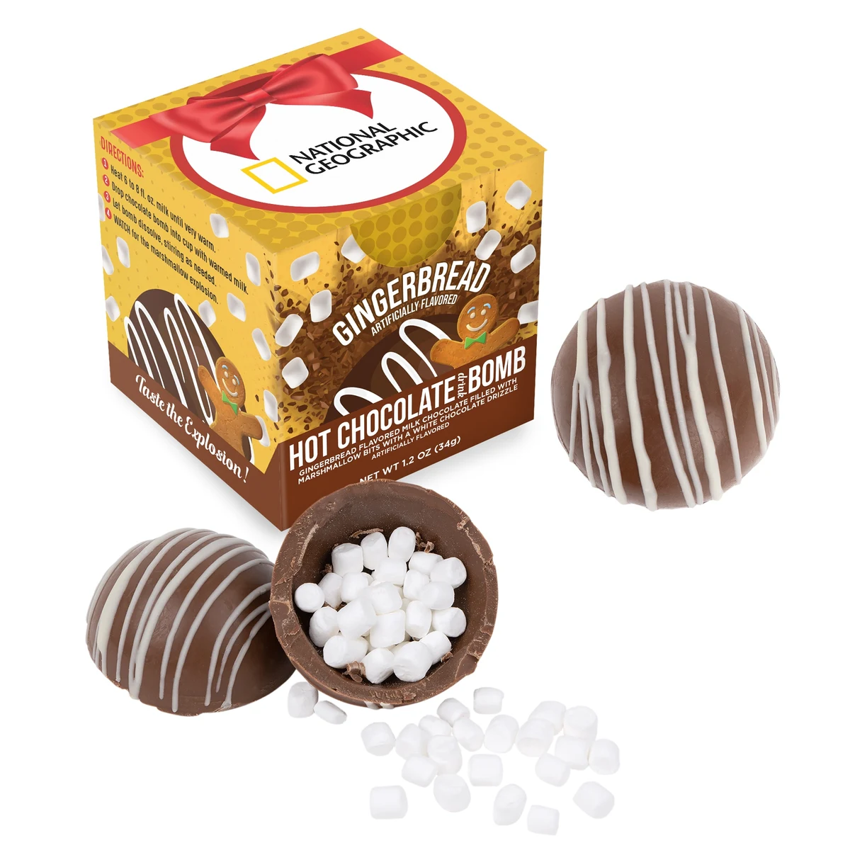 Hot Chocolate Bomb Gingerbread Flavor in Full Color Box 1