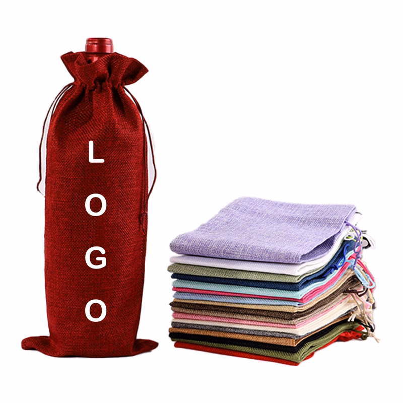 Jute Wine Bottle Gift Bags