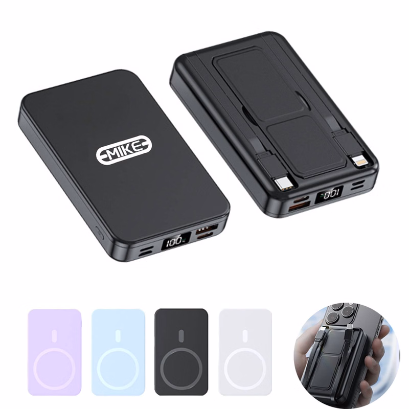 Magnetic Wireless Portable Charger w/ Foldable Stand