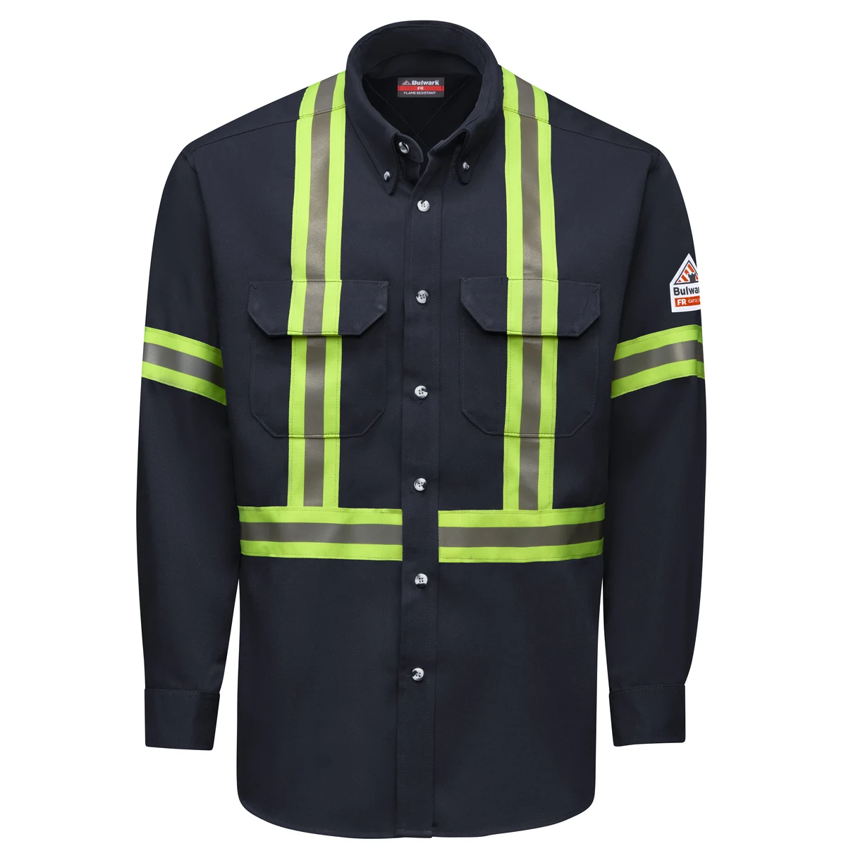 Bulwark® Men's Dress Uniform Shirt with Reflective Trim 1
