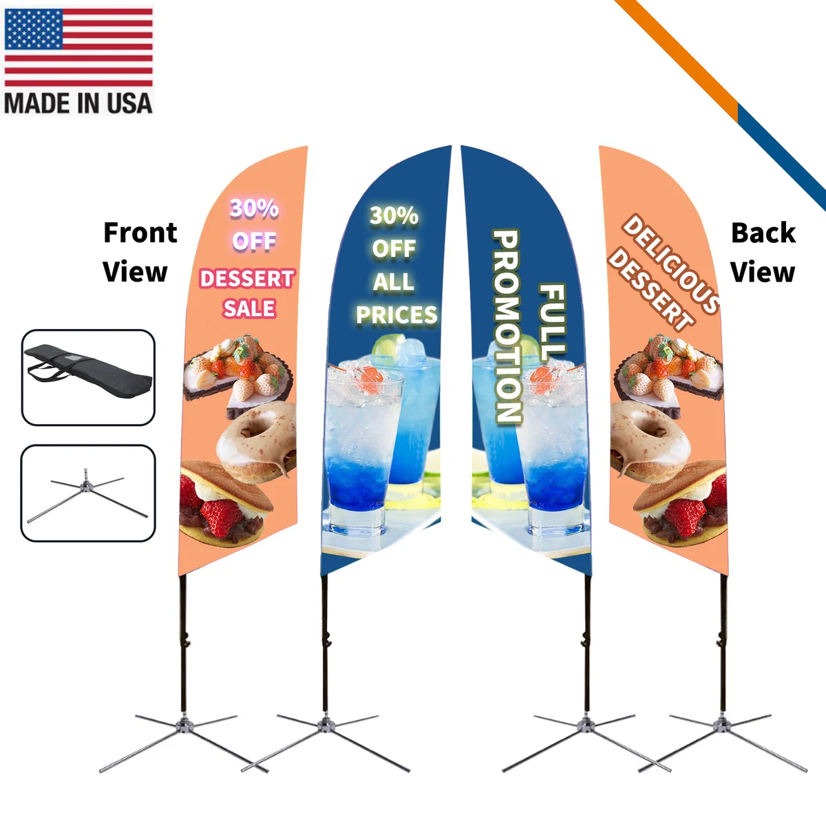 9' Nightshade Double-Sided Angle Flag 1