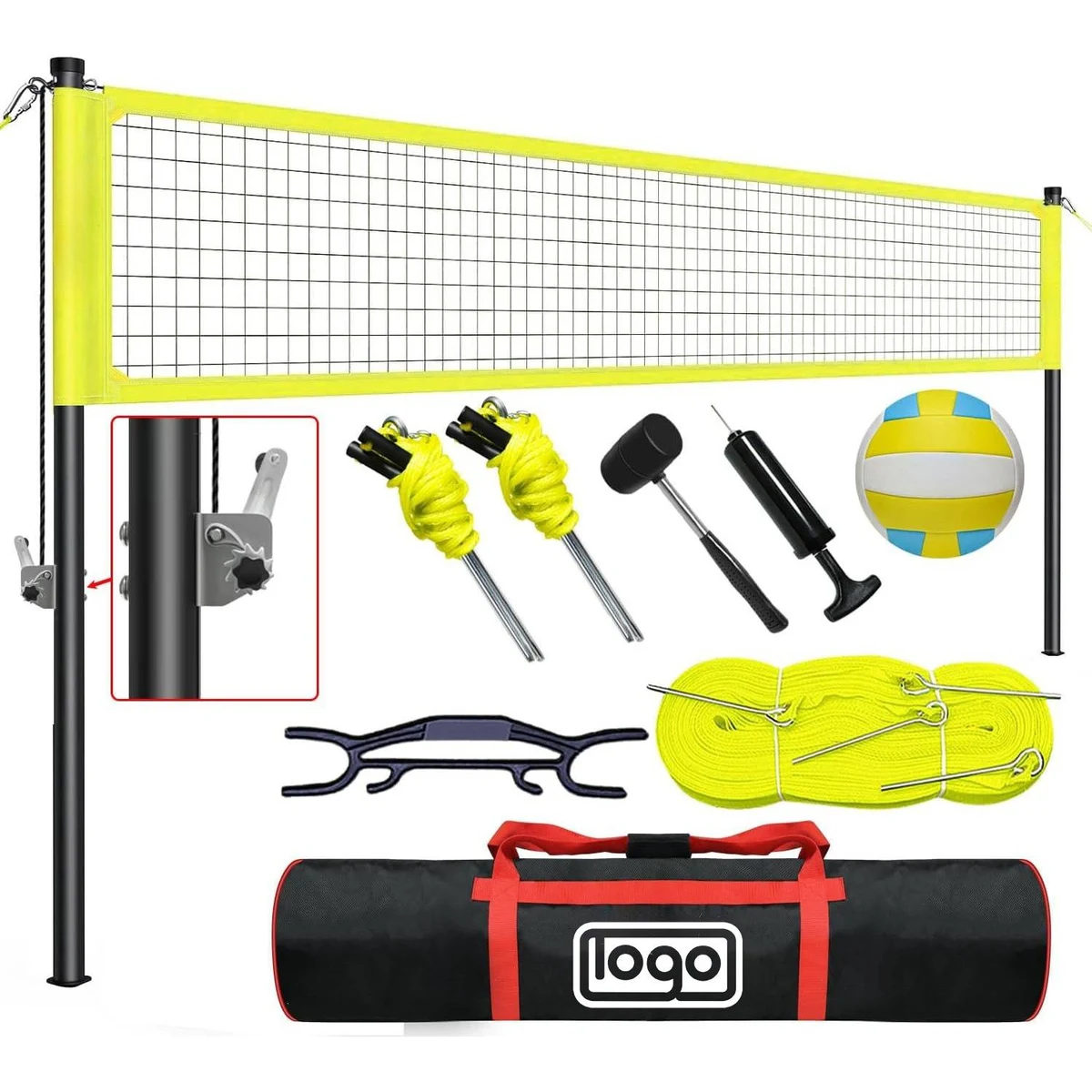 Custom Adjustable Foldable Volleyball Net 1