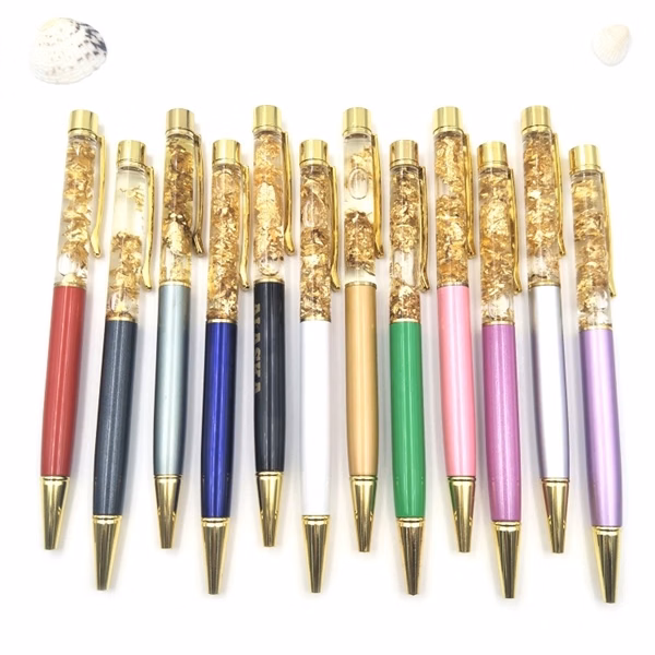 Custom 24K Gold Foil Aluminum Twist Ballpoint Pen — Executive Writing Instrument