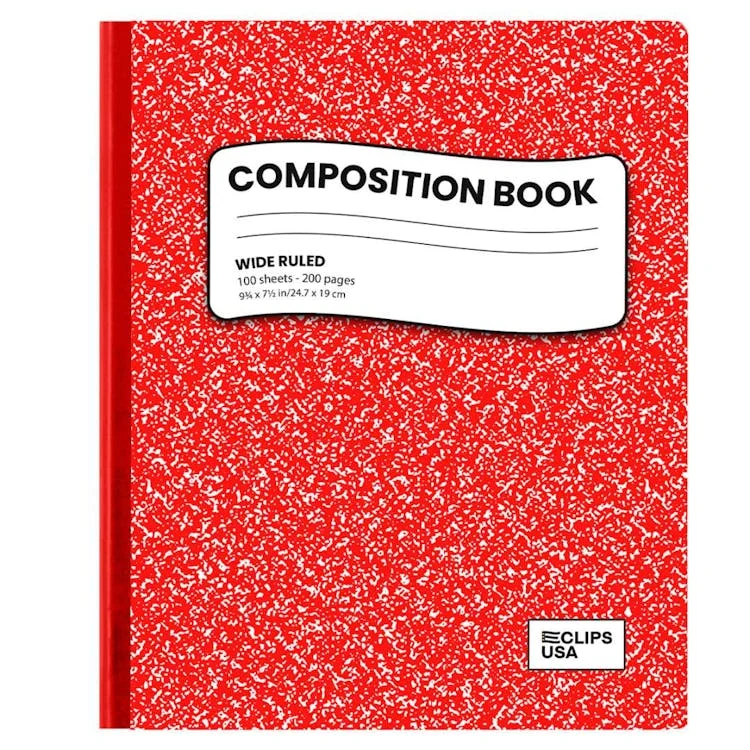 Marbled Composition Notebook - 100 Sheets Red 1