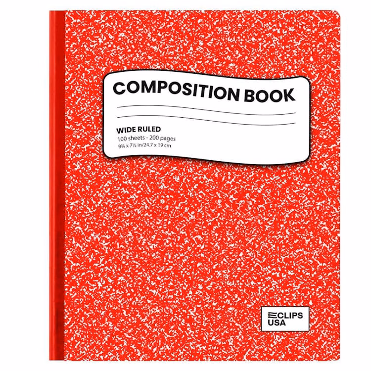Marbled Composition Notebook - 100 Sheets Red